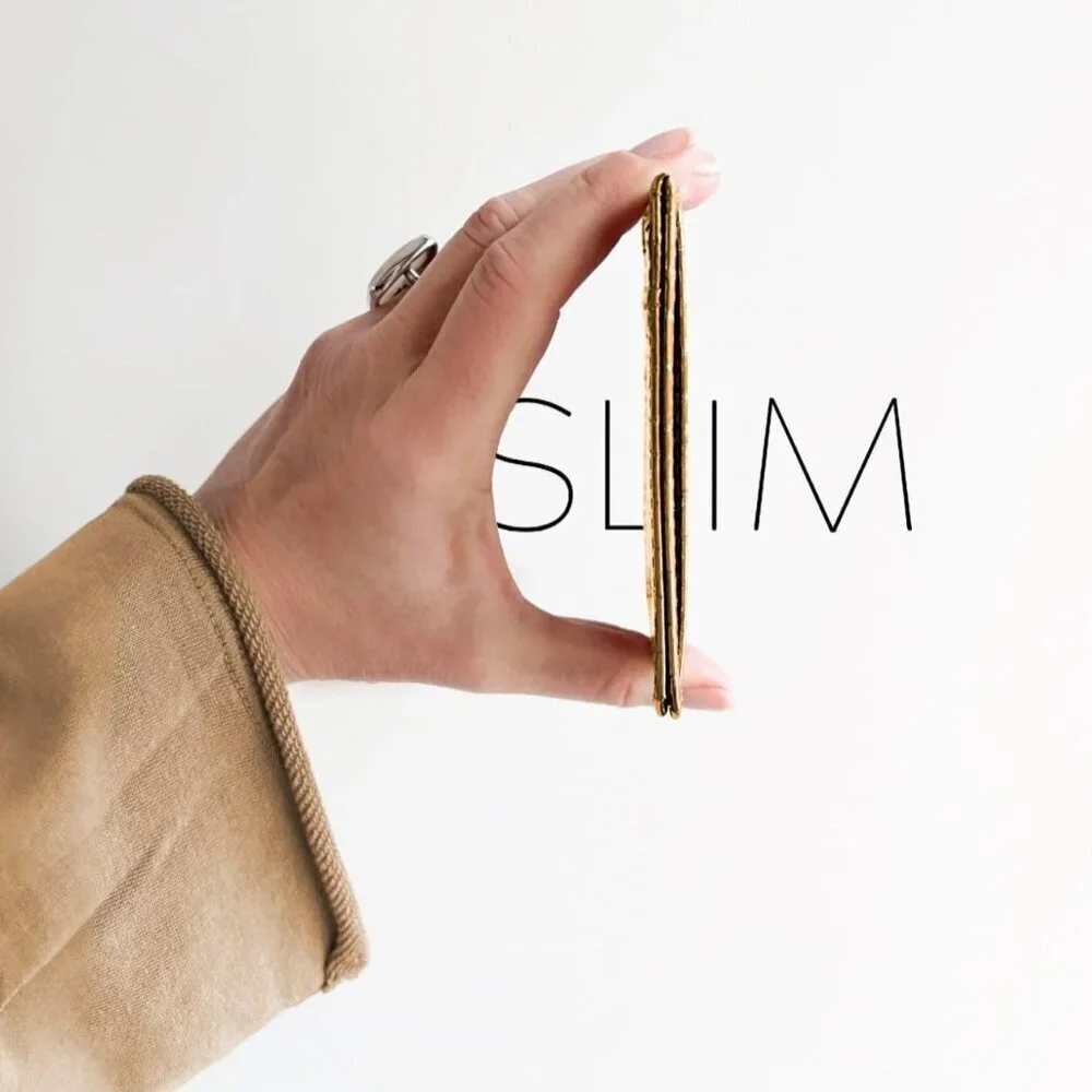 Slim Faux Leather Credit Card Wallet Minimalist Compact Card Holder